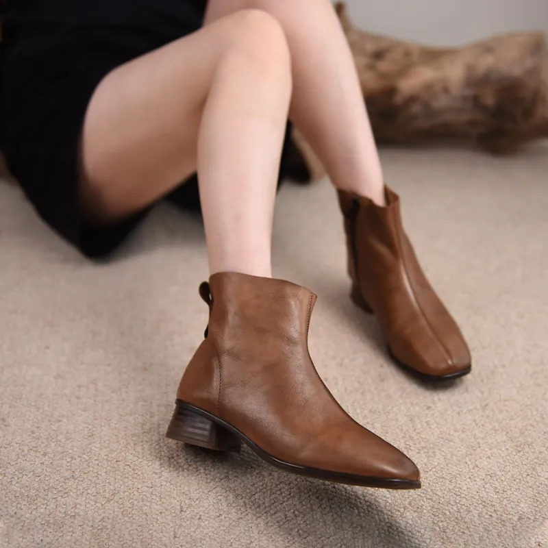 ARTMU Ankle Boots Women's Coffee/Camel-4