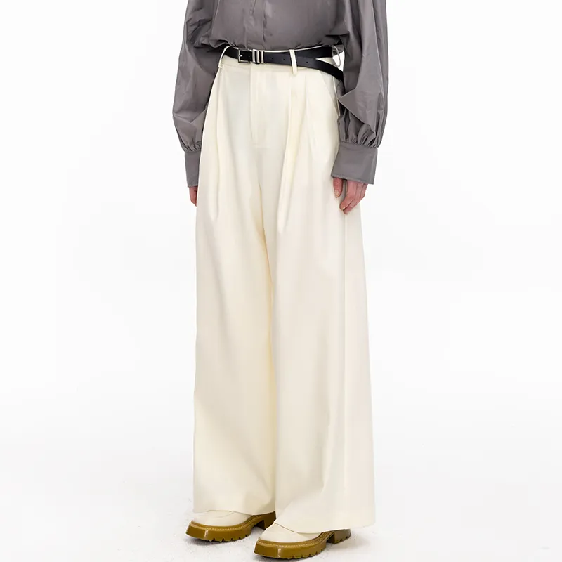 Cubic Casual Pants Women's Beige-2