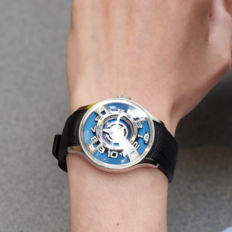 REEF TIGER OBLVLO Collaboration Mechanical Movement Watch Unisex White Dial OBL BLM-4