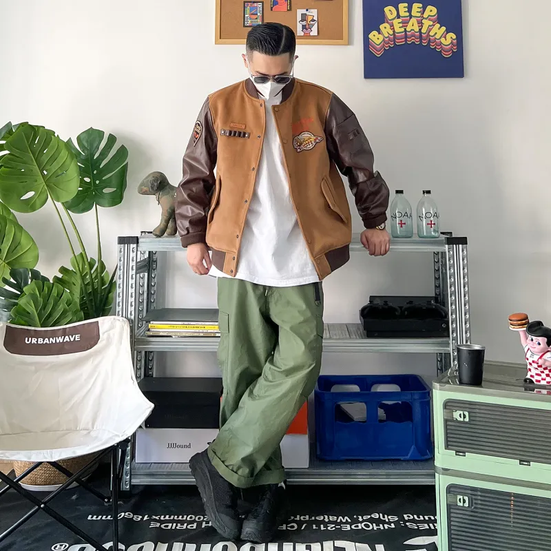 VIP Baseball Jacket Unisex Brown-5