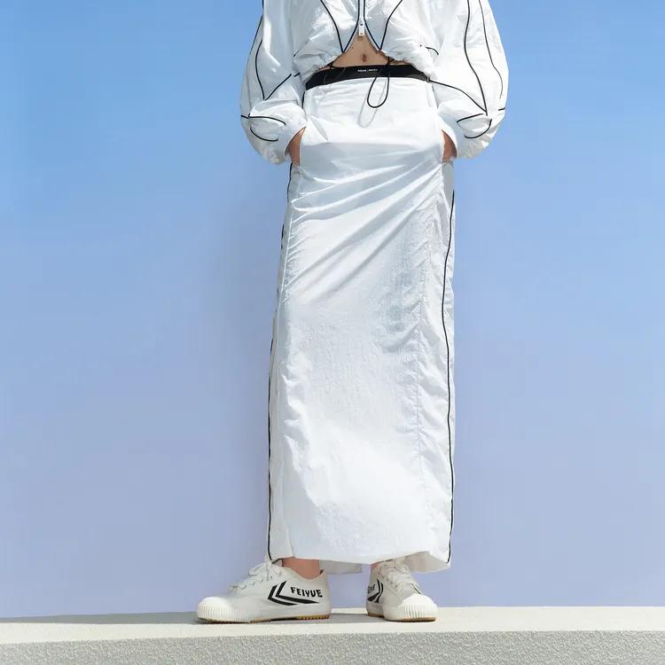 Feiyue X MO&CO Dafu Feiyue Cooperation Series Casual Long Skirts Women's-9