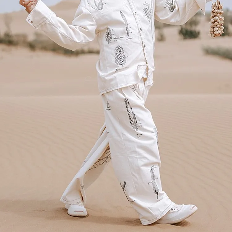 VALLEYOUTH Casual Pants Unisex Beige-4