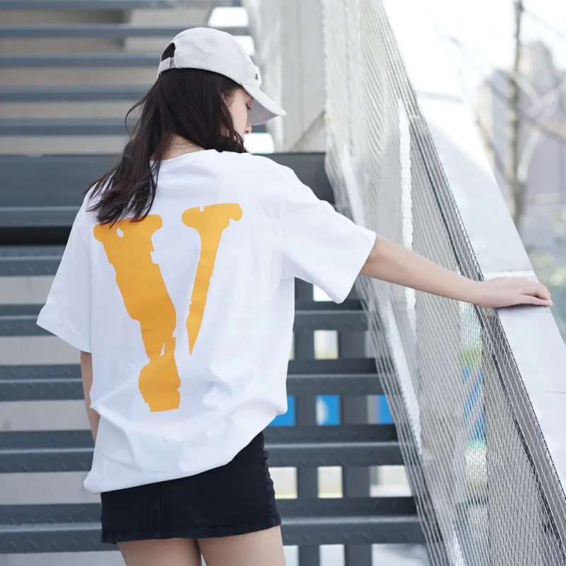 VLONE Friends Collection Large Logo Collection T Shirt Unisex White Yellow-3