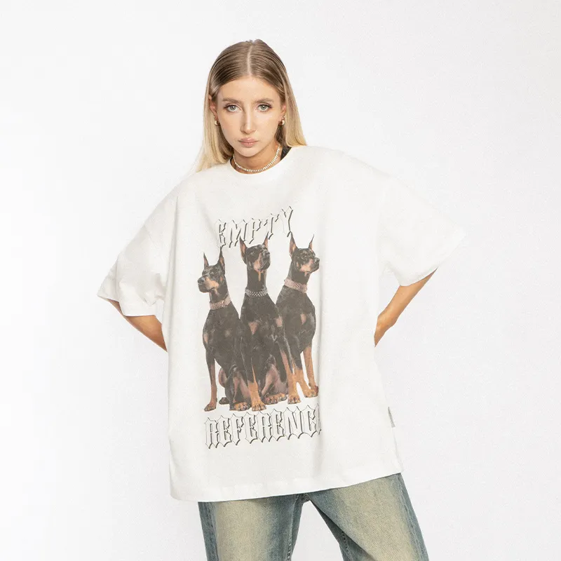 EMPTY REFERENCE Doberman Series T Shirt Unisex Two Tone-3