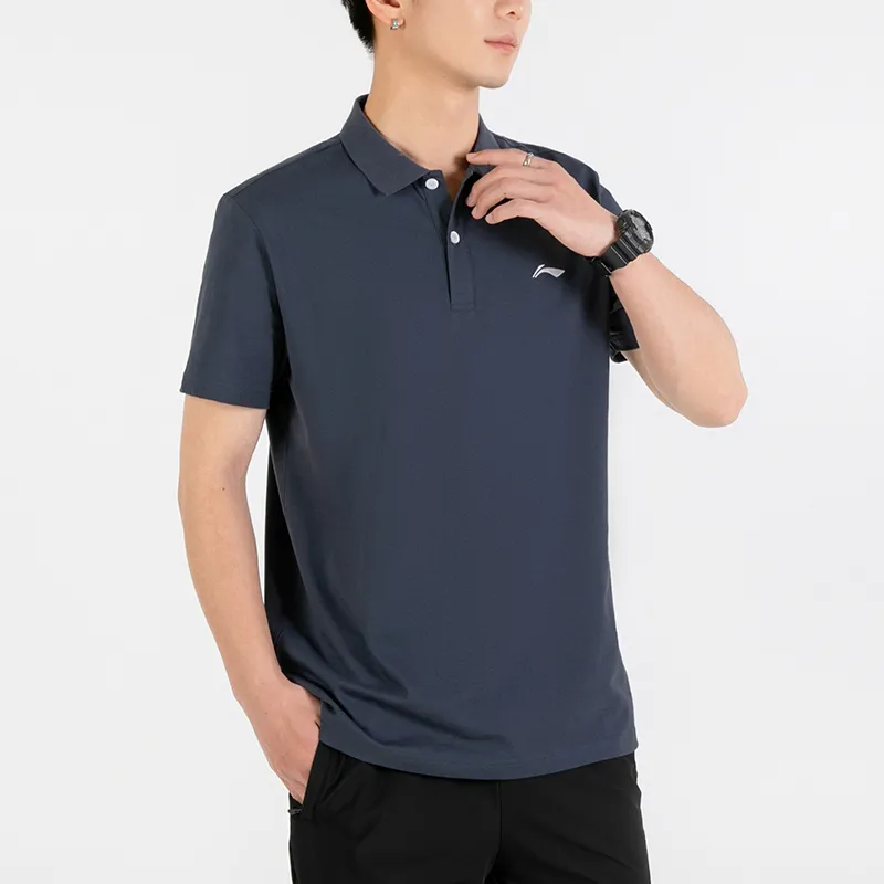 LiNing Polo Shirt Men's Dark Gray-2