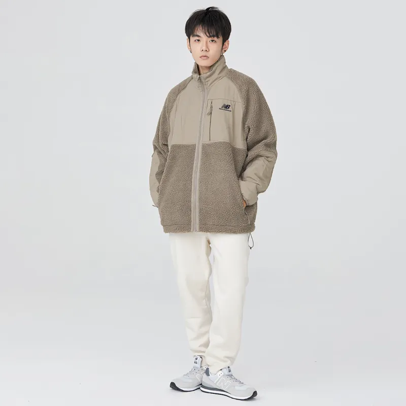 New Balance Velvet Jackets Men Brown-2