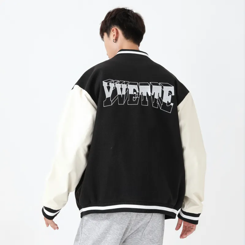 Yvette Thickened Baseball Jacket Spring Fall Unisex-3