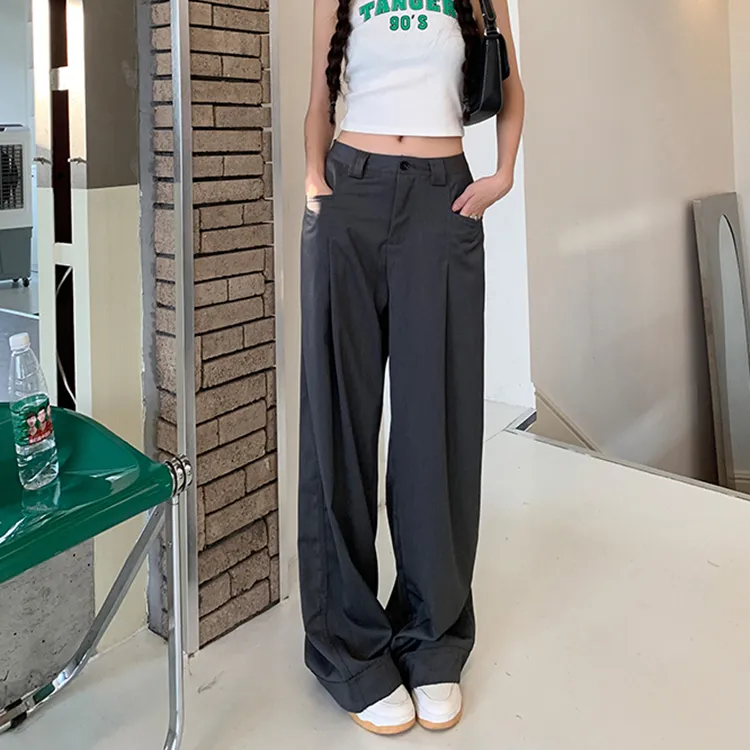 LOKUINTUS Casual Pants Fall Women's Gray-2