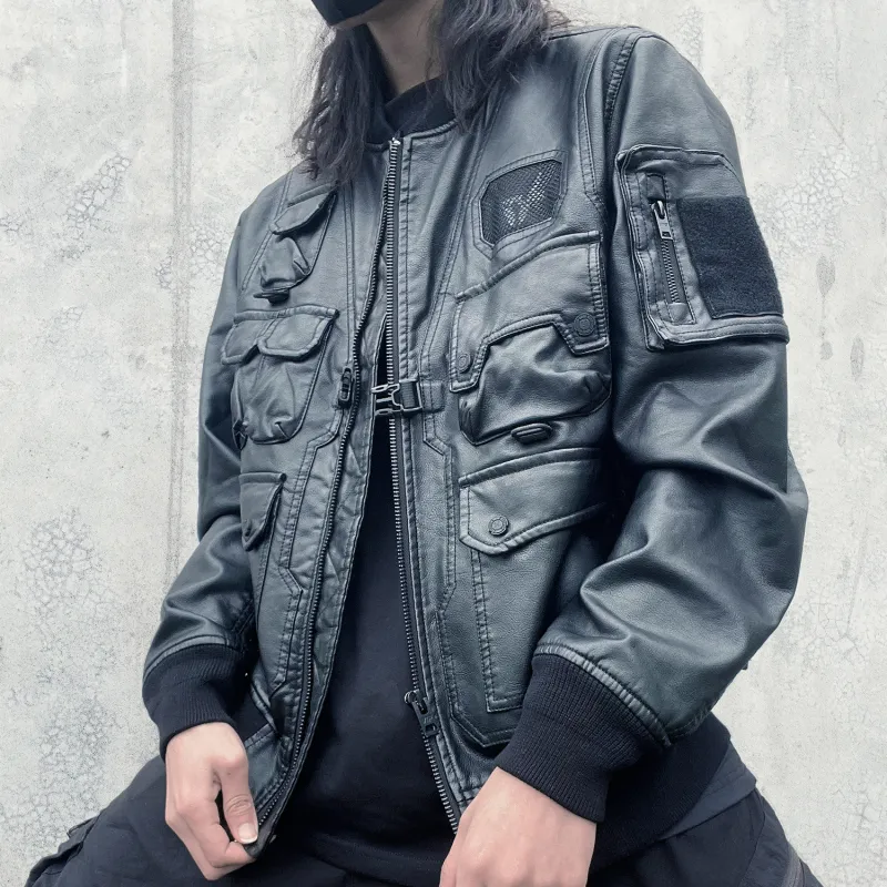 VIP Leather Jackets Men Black-8