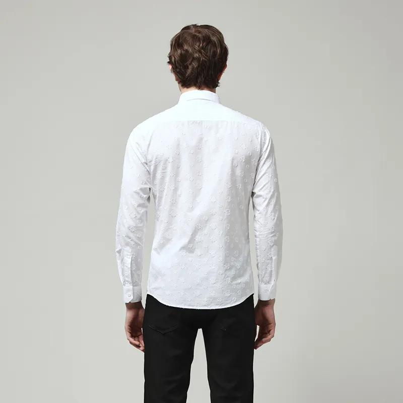 RARE Long Sleeved Shirt Men's White-5