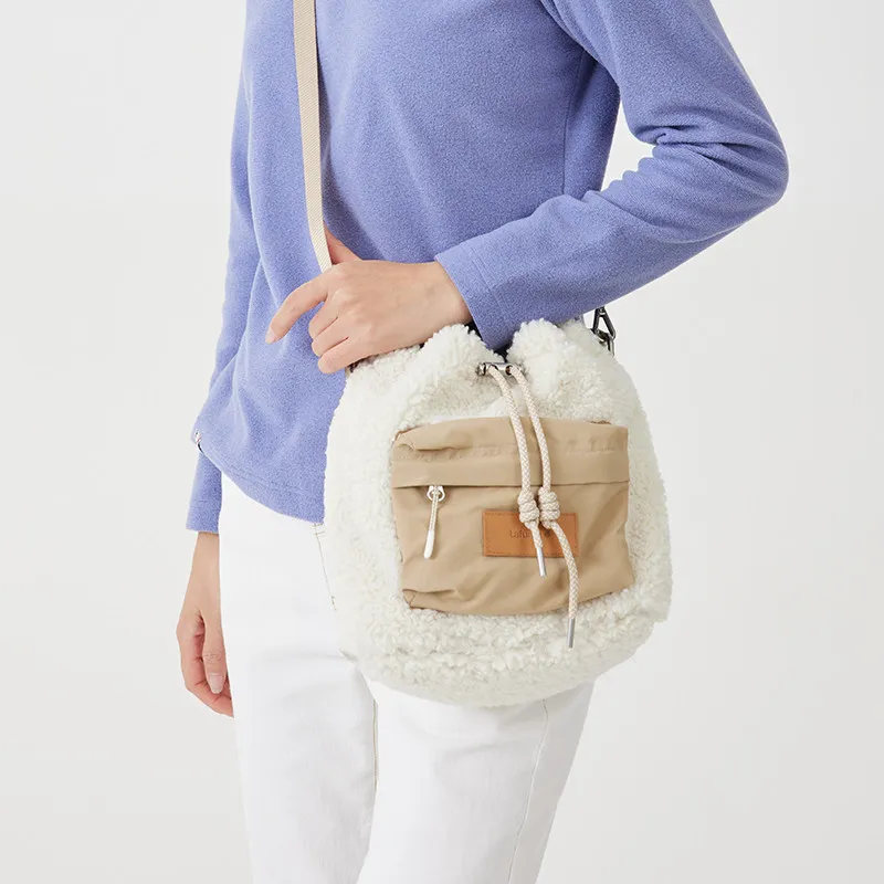 Lafuma Fabric Handheld Crossbody Bag Shoulder Bag Regular Women's Mist White-3