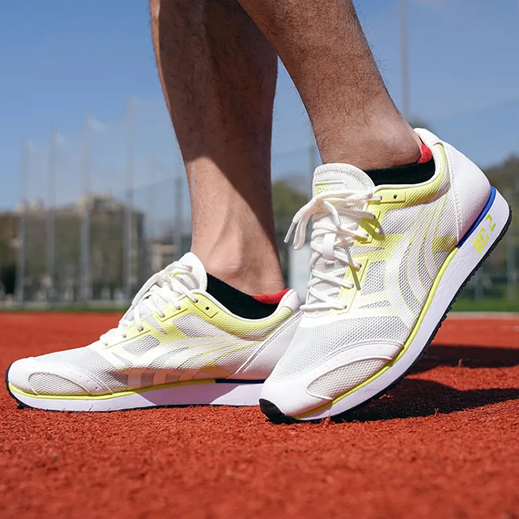 DO WIN Cushioned Slip Resistant Abrasion Resistant Breathable Low Top Marathon Running Shoes Unisex White-9