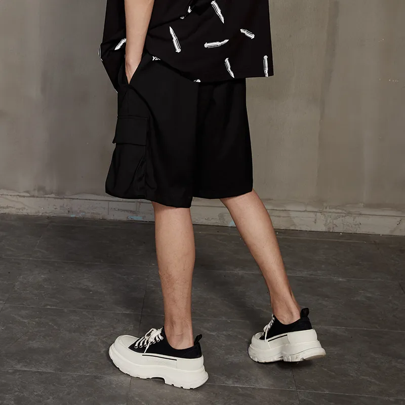 YLDP Casual Shorts Unisex Black-6