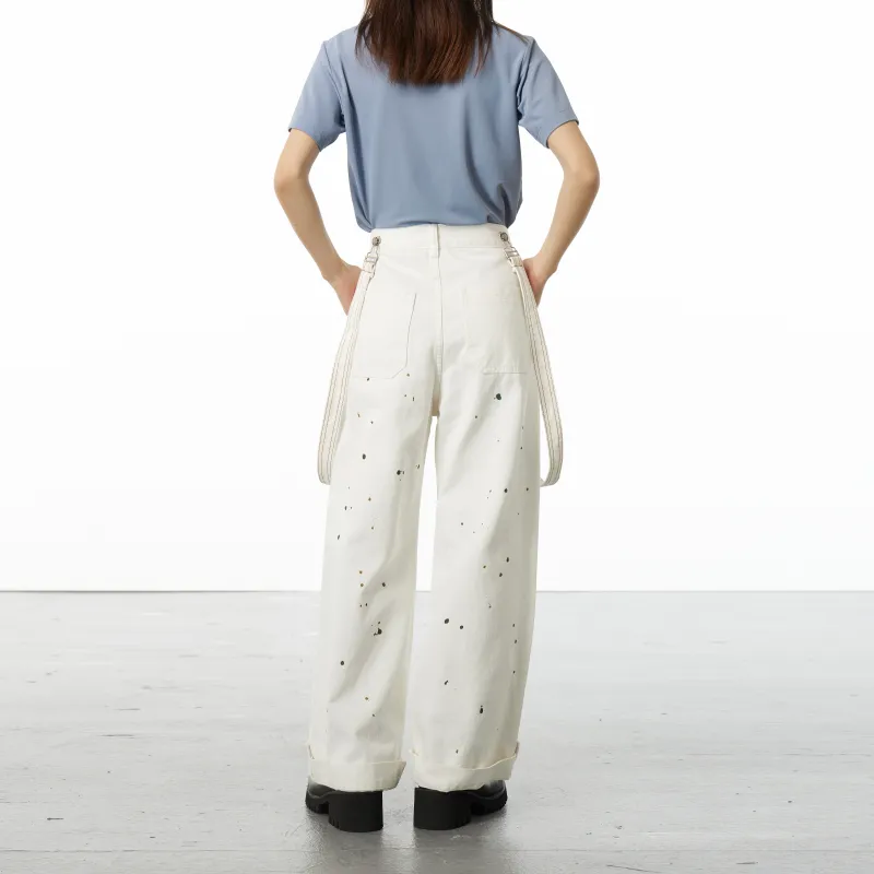 BLUELANDINC Overalls Women's White-3