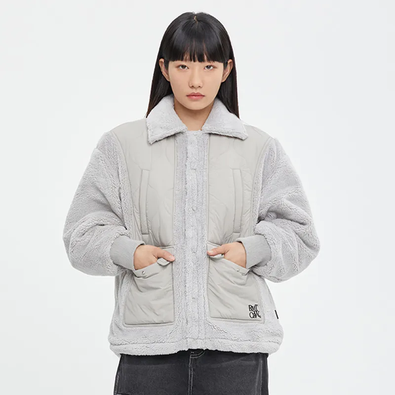 RMTCRW ROMANTIC CROWN Solid Color Lapel Thickened Puffer Jacket Unisex-6