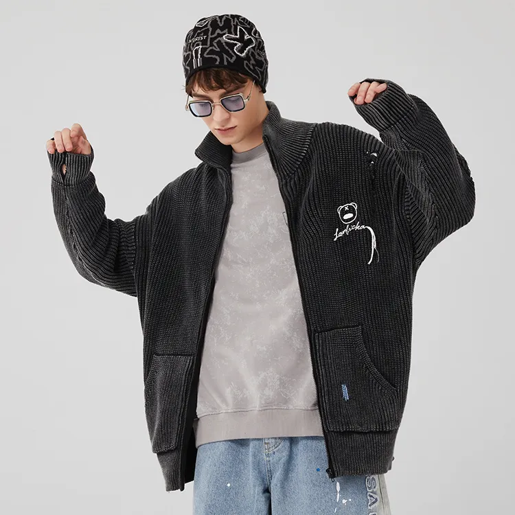 LAMLICKA Sweaters Unisex Dark Gray-3