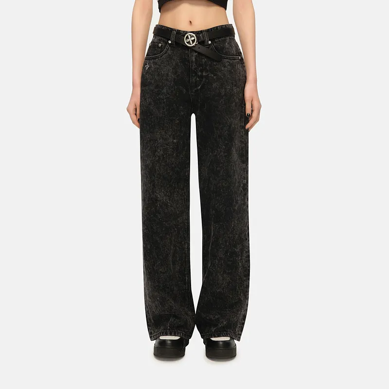 SMFK Jeans Women's Black Snowflake-2