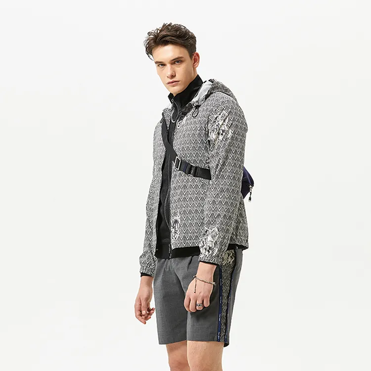 DAVID NAMAN Shorts Men Gray-4
