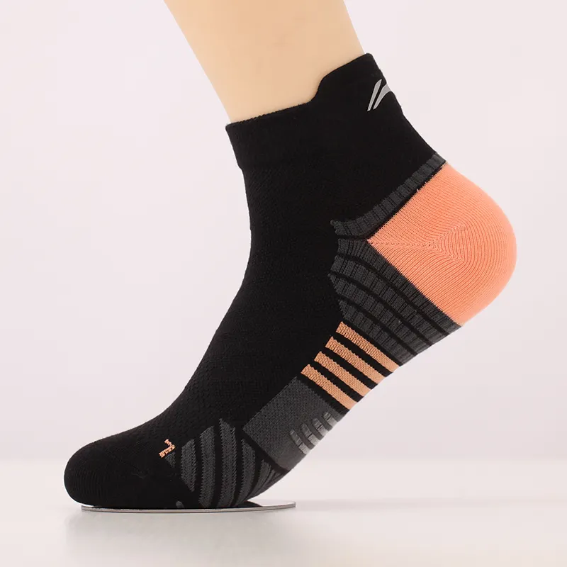 LiNing Ankle Socks Unisex 1 Pack Black Muskmelon Orange-4