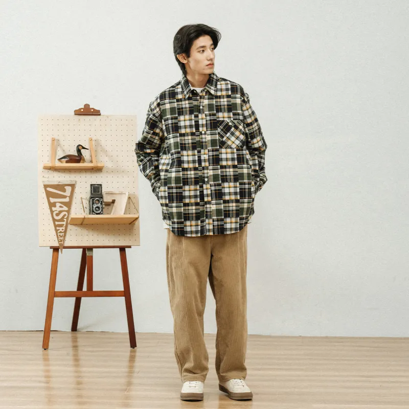 714STREET Shirt Unisex Yellow Green Plaid-2