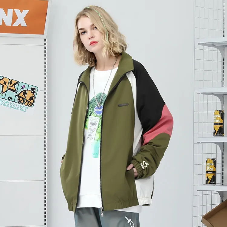 GENANX Loose Fit Jacket Unisex Army Green-5