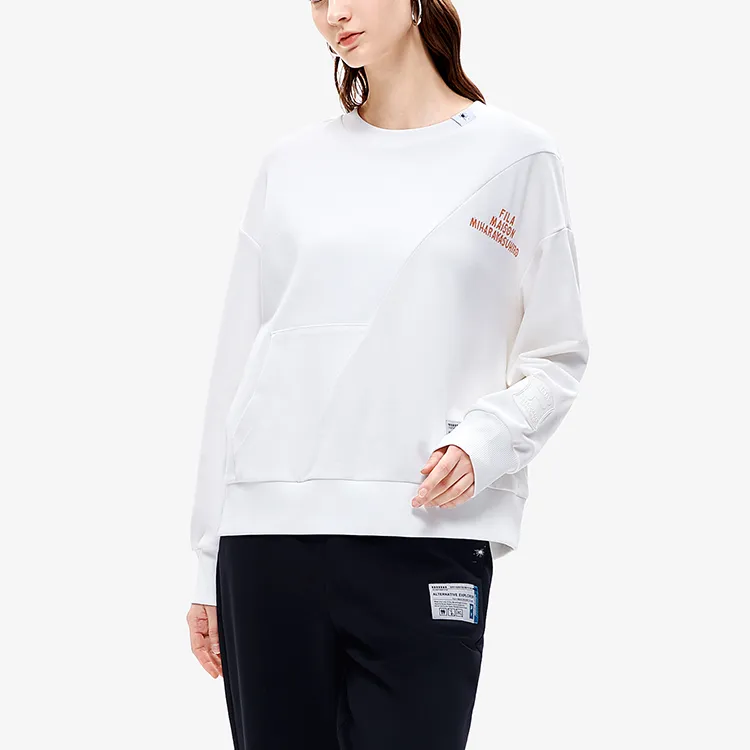 Mihara Yasuhiro X FILA Sweatshirts Women's Coconut Milk White-3