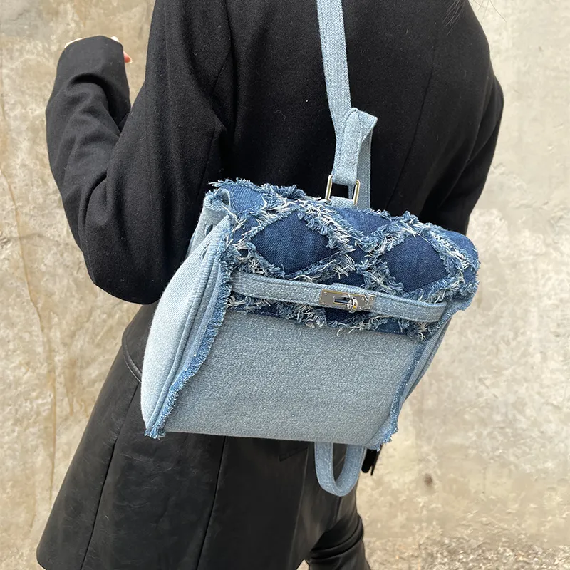 Margin Goods Canvas Backpack Unisex Blue-1