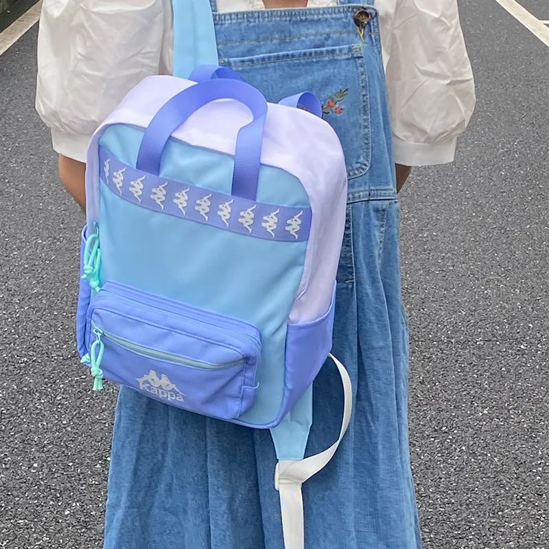 Kappa Polyester Backpack Medium Size Unisex Mint Blue-3
