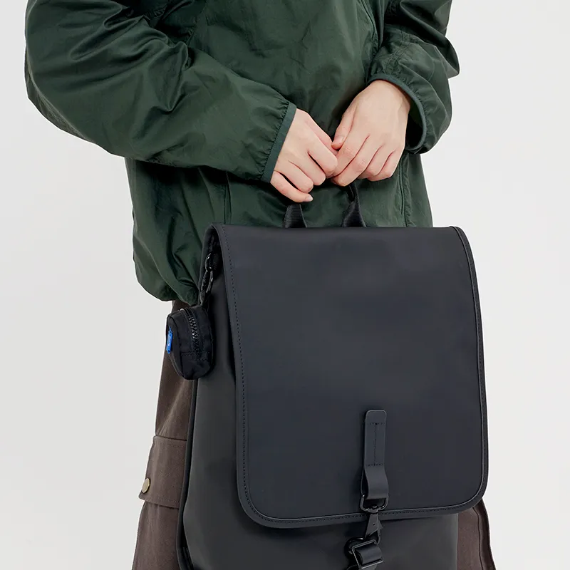 MYEDITION Backpacks PU Black Unisex-11