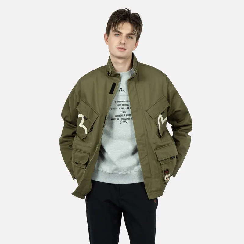 EVISU SS23 Jacket Men's Dark Army Green-2