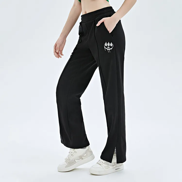 Kappa x Clawmoney Straight Sweatpants Women's Black-2