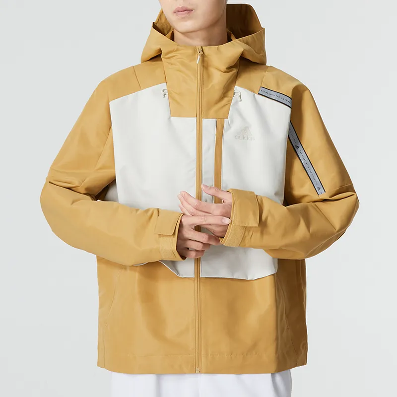 Adidas Jackets Men Brown Yellow-2