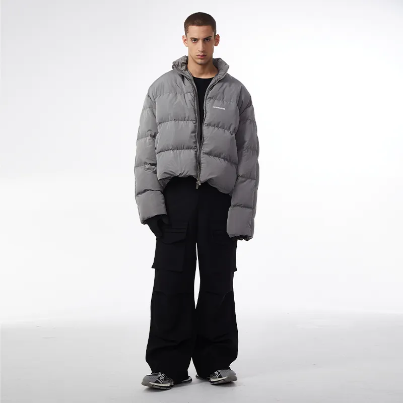 11ESTRANGER Puffer Jacket Unisex Gray-3