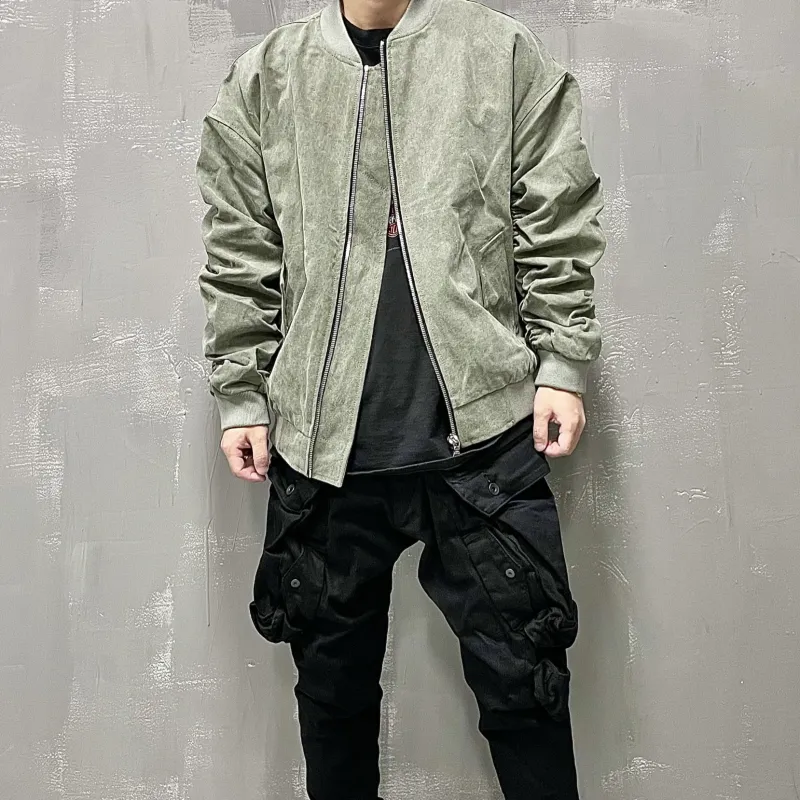 Askyurself Loose Fit Jacket Unisex Army Green-7