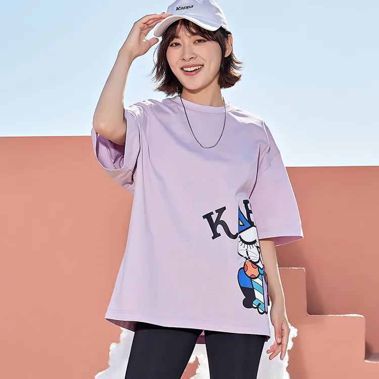 Kappa x Britto Crew Neck Loose Fit Straight Short Sleeved T Shirt Unisex-10