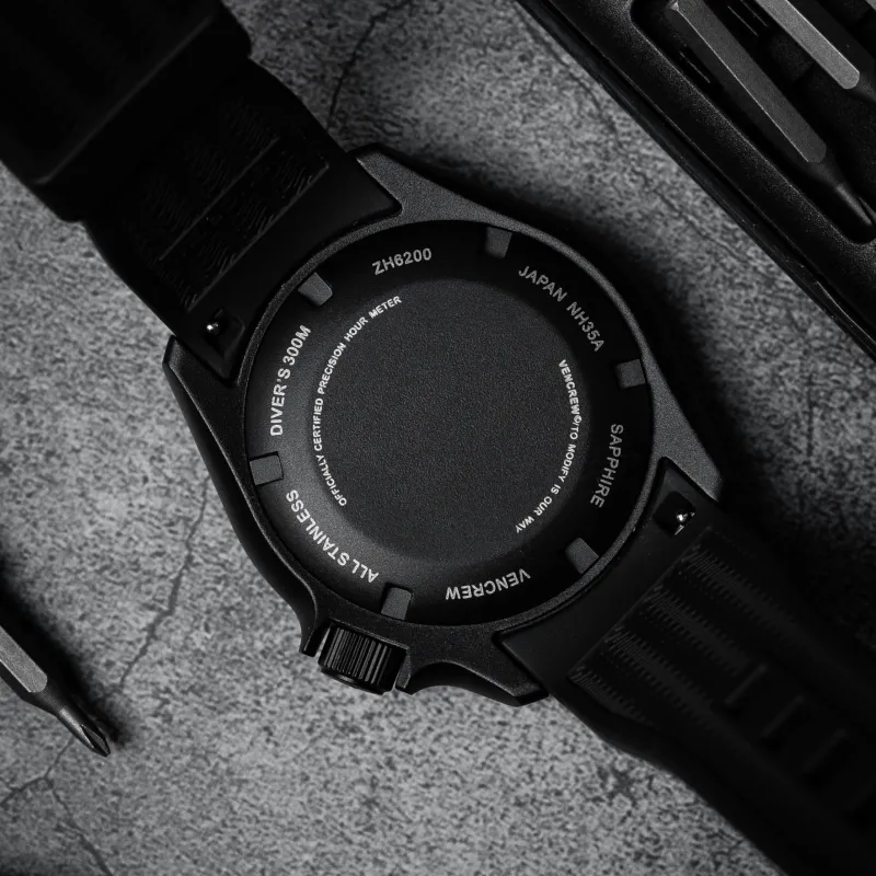VENCREW Fish Thunder [Klein Blue] Automatic Mechanical Movement Watch Unisex Black Dial-6