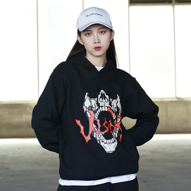 VLONE Skull Series Sweatshirts Unisex Black-10
