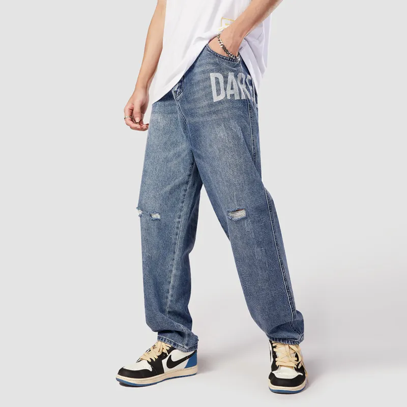 GUKUUL Harem Pants Jeans Unisex Blue-7