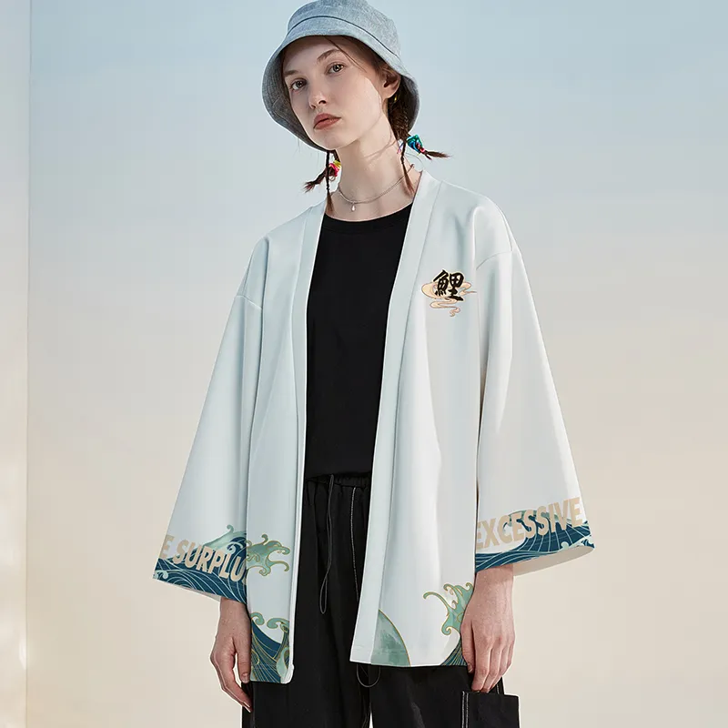 SANSYAS MAODAREN Loose Fit Jacket Unisex White-4