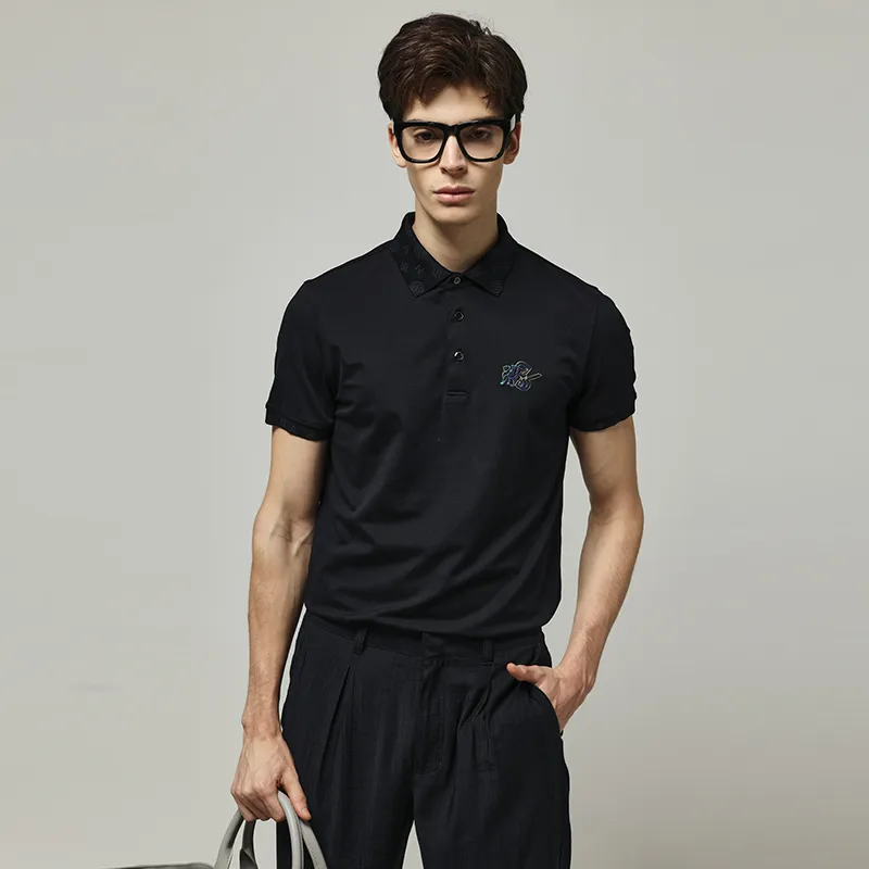 RARE Polo Shirt T Shirt Men's Navy Blue-4