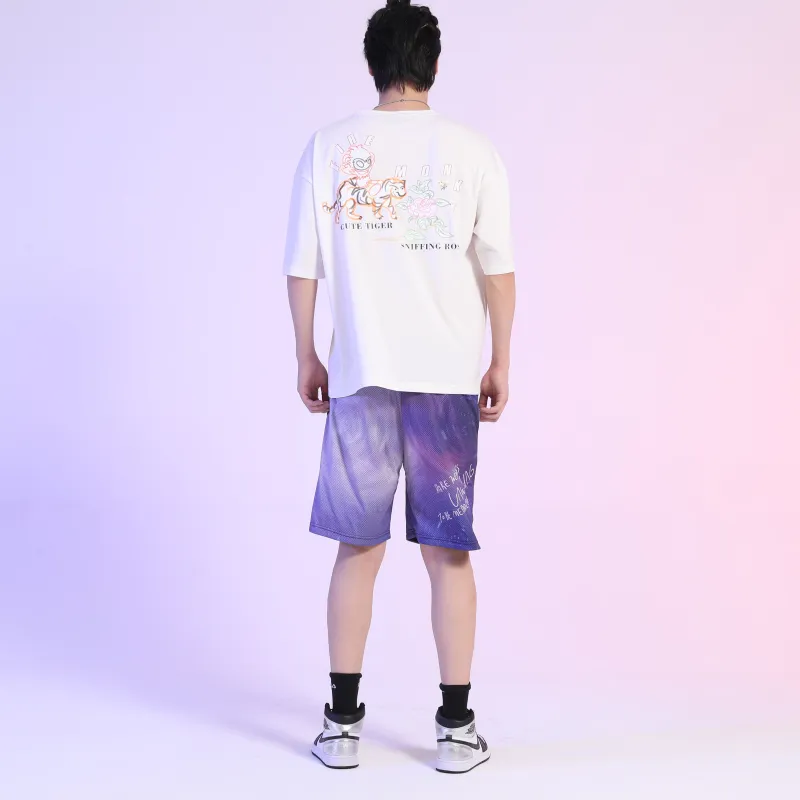 FireMonkey Basketball Shorts Unisex Purple-3