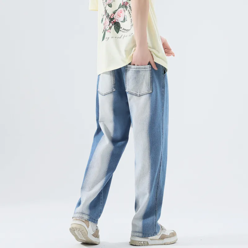 BEENTRILL Jeans Unisex Blue With White Lettering-4