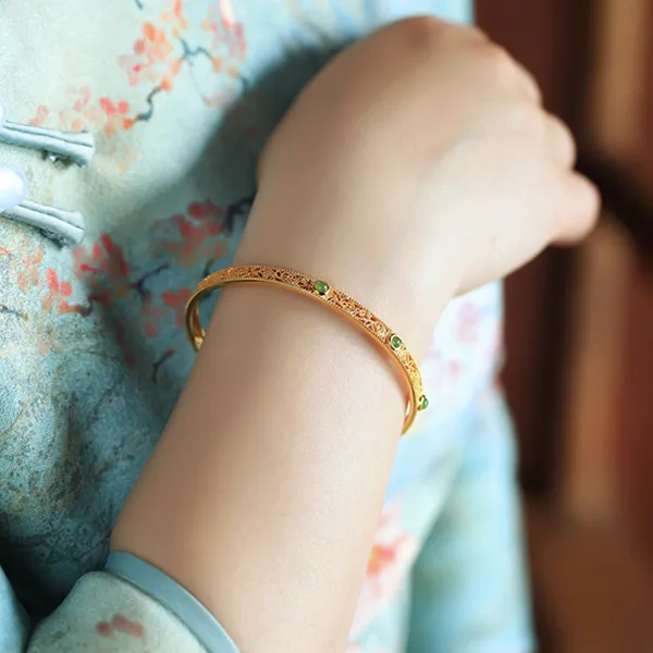 xiaoyinjiang Hetian Jade Bangles Women's-1
