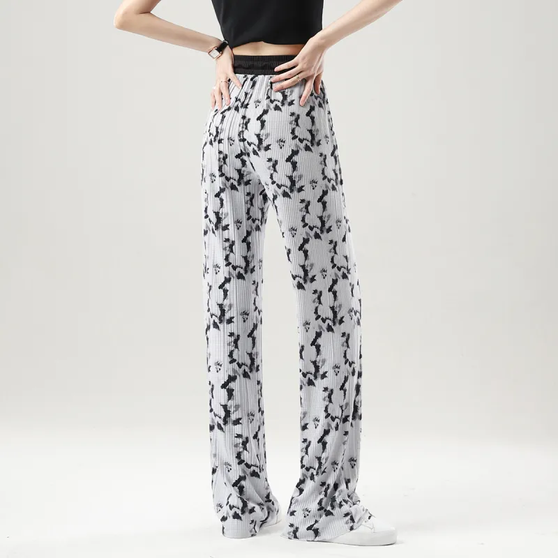 HIPPIEMISS Casual Pants Women's Light Gray-3