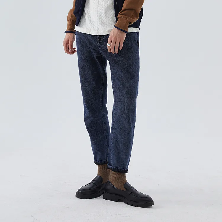 DAVID NAMAN Straight Jeans Men's Navy Blue-3