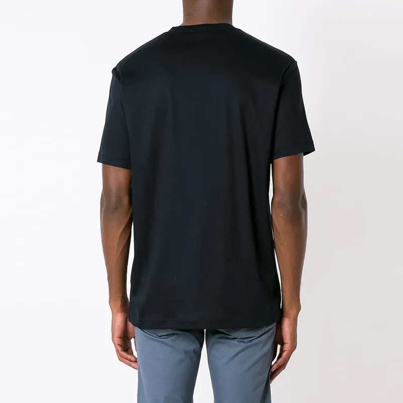 GIORGIO ARMANI Cotton interlock T shirt With Embroidered Logo-3