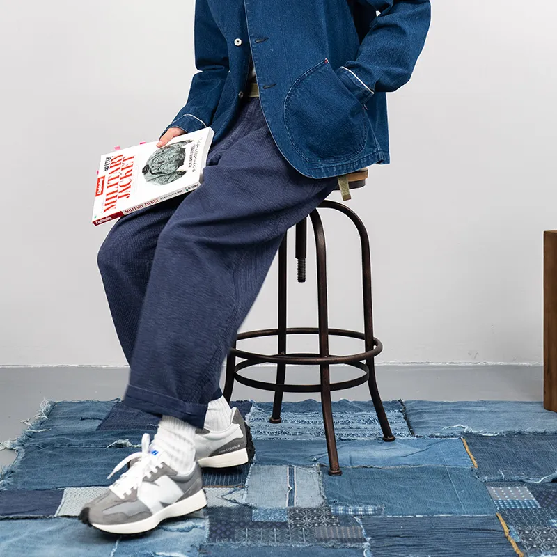 TEKABLU Tapered Pants Casual Pants Unisex Tower Blue-3