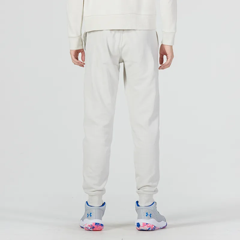 Under Armour Rival Fleece Knitted Sweatpants Men Beige-3