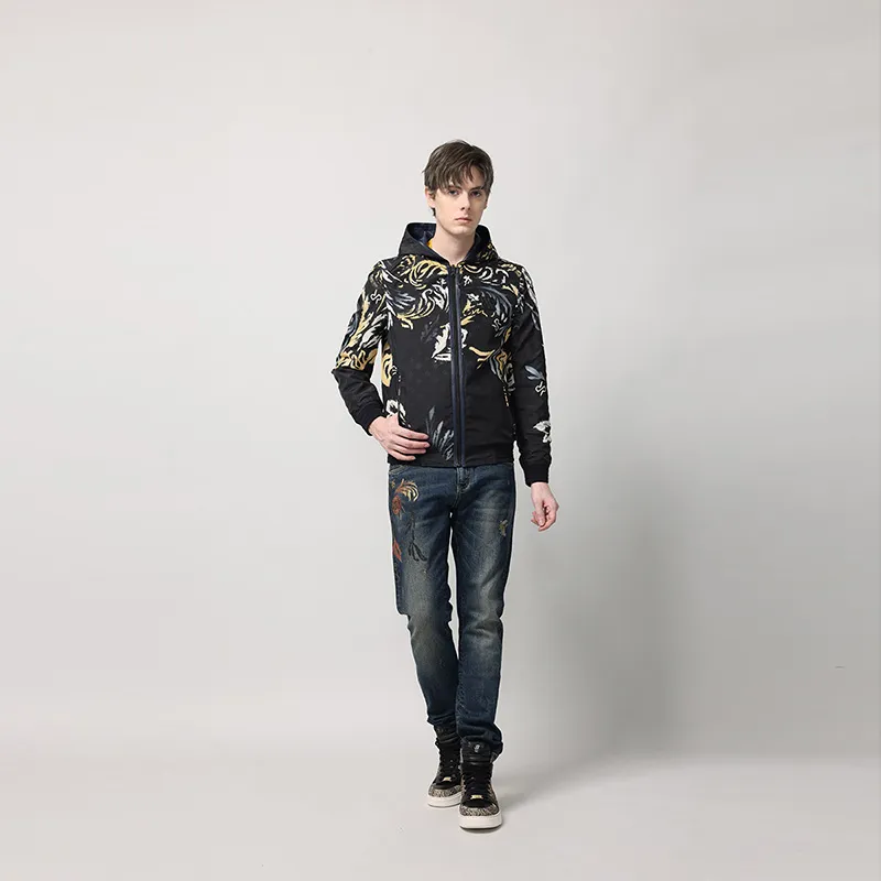 RARE Leather Jackets Men Blue-9