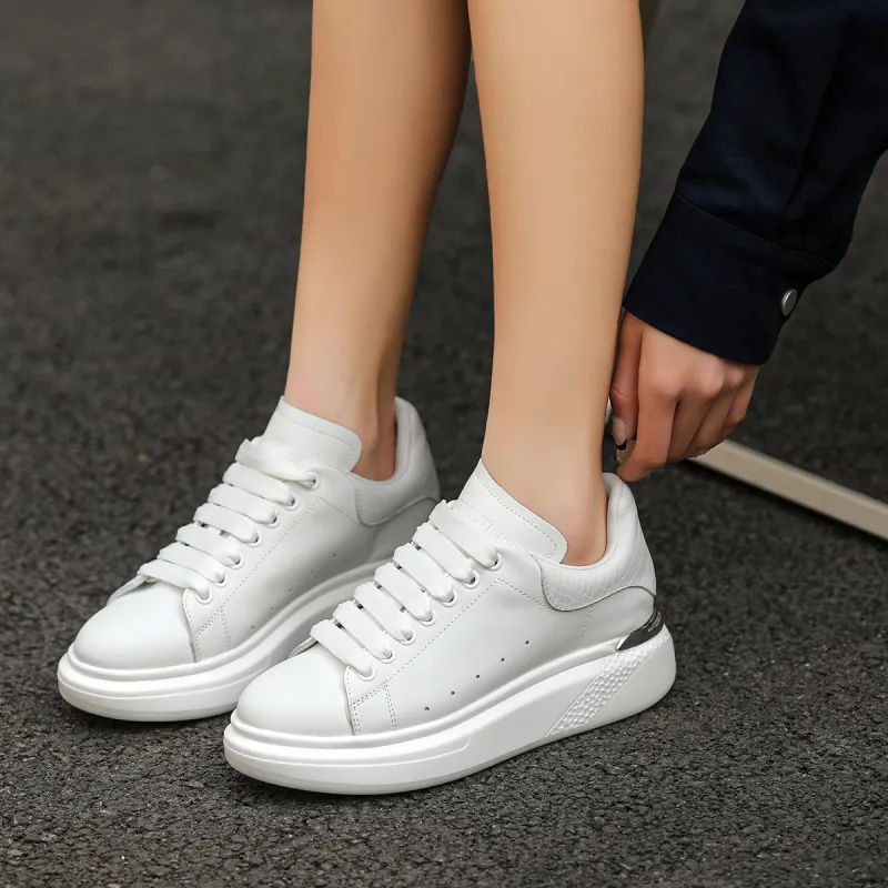 CERRUTI 1881 Small White Shoes Anti-Slip Wear-Resistant Low-Top Skateboard Shoes Women's White-6